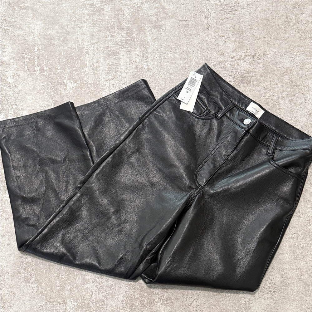 NWT Aritzia Wilfred Cropped Melina Pant Black Size 6